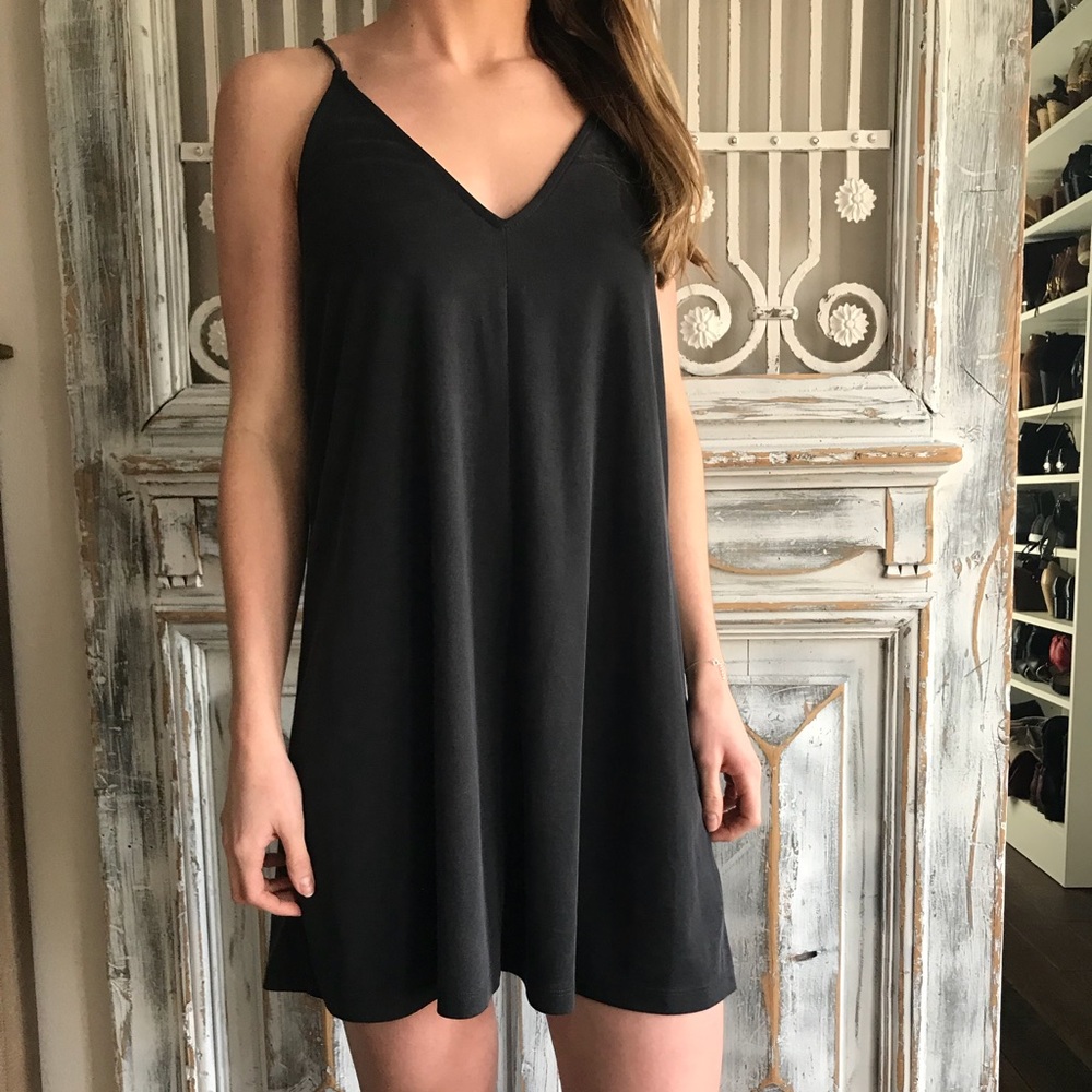 Silence + Noise Navy sun dress